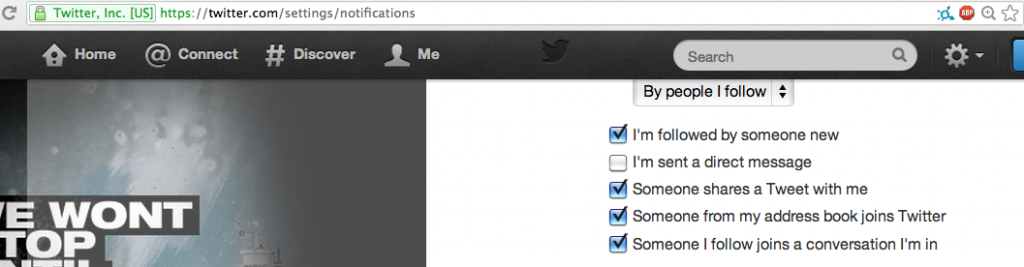 Uncheck the "I'm sent a direct message" option to disable DM notifications via email